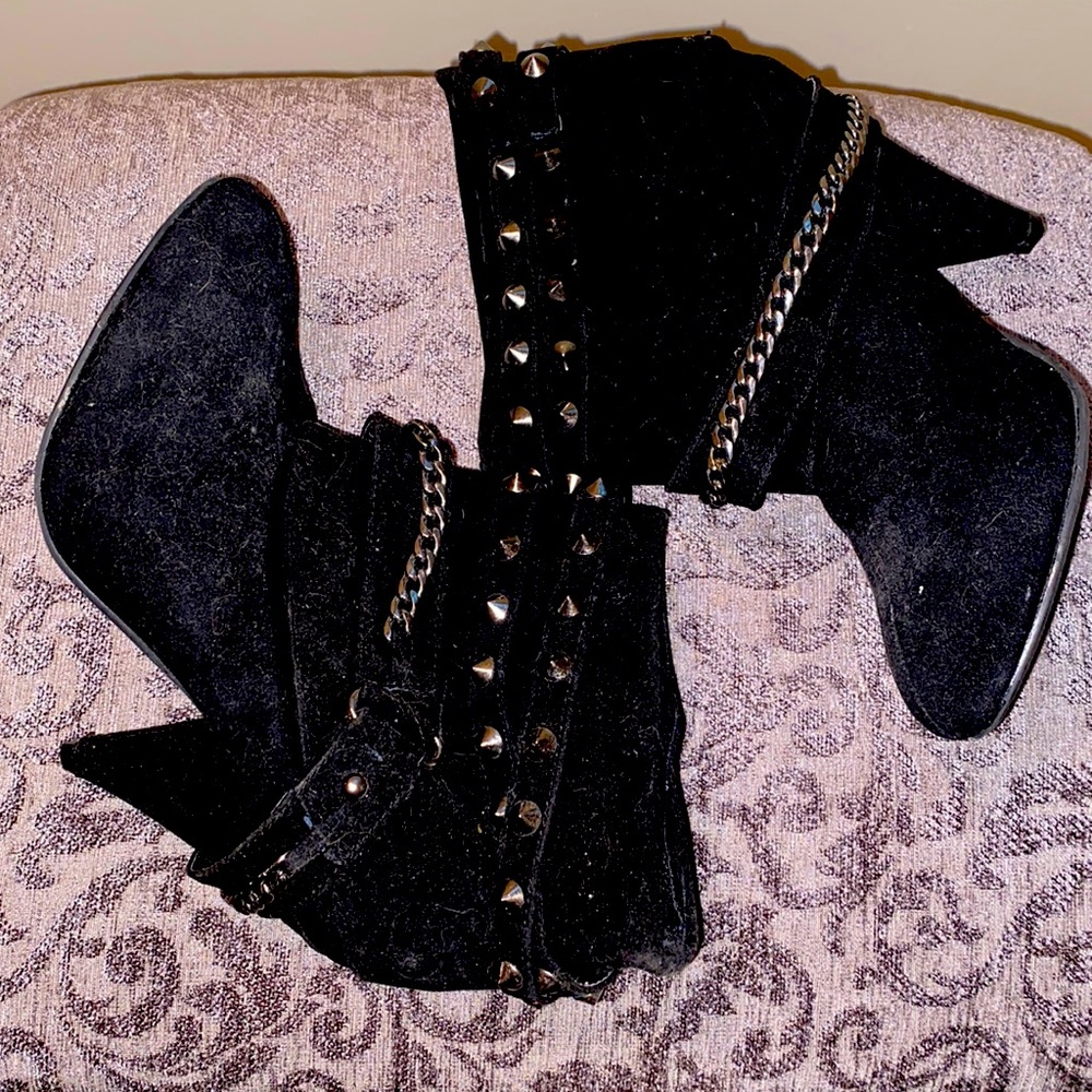 Studded booties, rarely worn, size 7.5